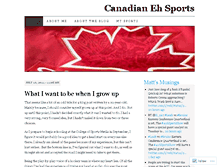Tablet Screenshot of canadianehsports.wordpress.com