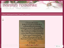 Tablet Screenshot of inspiredtoinspire.wordpress.com