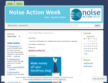 Tablet Screenshot of noiseactionweek.wordpress.com