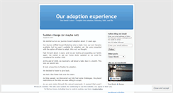 Desktop Screenshot of ouradoptionexperience.wordpress.com