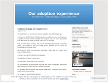 Tablet Screenshot of ouradoptionexperience.wordpress.com