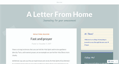 Desktop Screenshot of aletterfromhome.wordpress.com