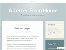 Tablet Screenshot of aletterfromhome.wordpress.com