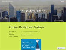 Tablet Screenshot of britishartgalleries.wordpress.com