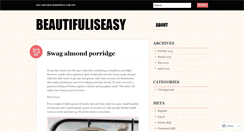 Desktop Screenshot of beautifuliseasy.wordpress.com