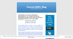 Desktop Screenshot of forever2008.wordpress.com