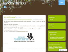 Tablet Screenshot of mycitysisters.wordpress.com
