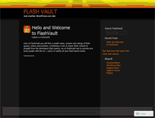 Tablet Screenshot of flashvault.wordpress.com