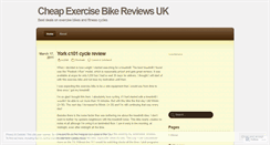 Desktop Screenshot of cheapexercisebikes.wordpress.com