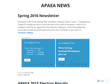 Tablet Screenshot of apaeaorg.wordpress.com