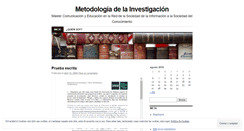 Desktop Screenshot of metodologiainvestigacion.wordpress.com