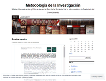 Tablet Screenshot of metodologiainvestigacion.wordpress.com