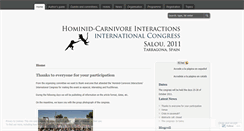 Desktop Screenshot of hominidcarnivoreinteractions.wordpress.com