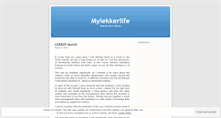 Desktop Screenshot of mylekkerlife.wordpress.com