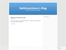 Tablet Screenshot of netbizsolutions.wordpress.com