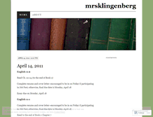 Tablet Screenshot of mrsklingenberg.wordpress.com