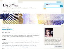 Tablet Screenshot of lifeofthis.wordpress.com