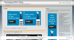 Desktop Screenshot of heritageprofile.wordpress.com