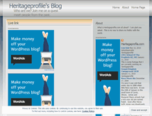Tablet Screenshot of heritageprofile.wordpress.com