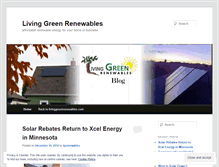 Tablet Screenshot of livinggreenrenewables.wordpress.com