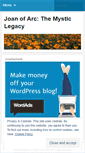 Mobile Screenshot of joanofarcthemysticlegacy.wordpress.com