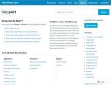 Tablet Screenshot of de.support.wordpress.com