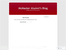 Tablet Screenshot of mcmasteralumni.wordpress.com