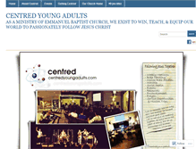 Tablet Screenshot of centredyoungadults.wordpress.com