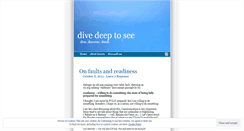 Desktop Screenshot of divedeeptosee.wordpress.com