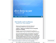 Tablet Screenshot of divedeeptosee.wordpress.com