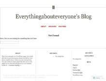 Tablet Screenshot of everythingabouteveryone.wordpress.com