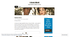 Desktop Screenshot of ithinkmink.wordpress.com