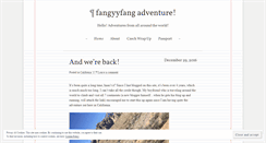 Desktop Screenshot of fangyyfang.wordpress.com