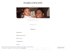 Tablet Screenshot of isabellwilson.wordpress.com