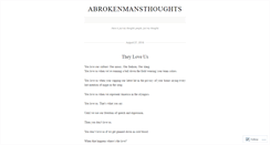 Desktop Screenshot of abrokenmansthoughts.wordpress.com