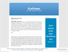 Tablet Screenshot of kushisaac.wordpress.com