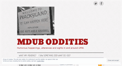 Desktop Screenshot of mduboddities.wordpress.com