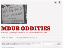 Tablet Screenshot of mduboddities.wordpress.com