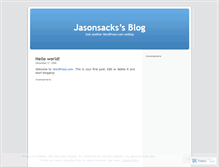 Tablet Screenshot of jasonsacks.wordpress.com