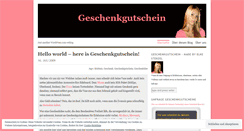 Desktop Screenshot of geschenkgutschein.wordpress.com