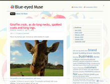 Tablet Screenshot of blueeyedmuse.wordpress.com