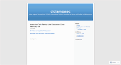 Desktop Screenshot of ciciamsasec.wordpress.com