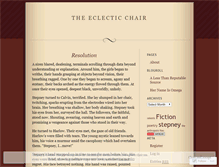 Tablet Screenshot of eclecticchair.wordpress.com