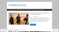 Desktop Screenshot of frompage2screen.wordpress.com