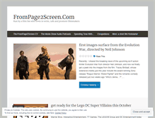 Tablet Screenshot of frompage2screen.wordpress.com