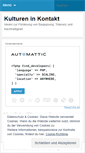 Mobile Screenshot of kultureninkontakt.wordpress.com