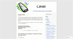 Desktop Screenshot of cjr481.wordpress.com