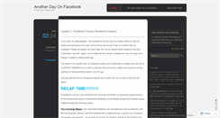 Desktop Screenshot of anotherdayonfacebook.wordpress.com