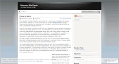 Desktop Screenshot of discountgokarts.wordpress.com