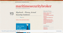 Desktop Screenshot of maritimesecuritybroker.wordpress.com